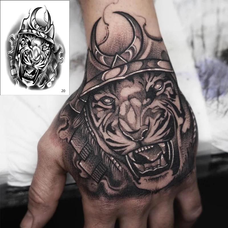 Фото Временные татуировки для мужчин ужас Король тигр временная - купить
