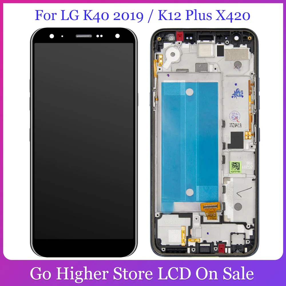 ЖК дисплей для LG K40 2019 / K12 Plus X420 LMX420 кодирующий преобразователь сенсорного экрана