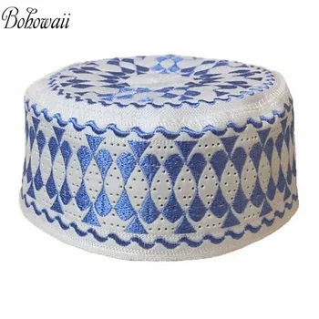 BOHOWAII High Quality Muslim Prayer Hat for Men Islamic Prayer Caps White Embroidery Knit Sombrero Hijab
BOHOWAII High Quality Muslim Prayer Hat for Men Islamic Prayer Caps White Embroidery Knit Sombrero Hijab