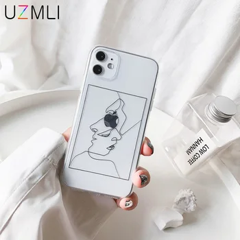 Simple Art Line Transparent Soft Phone Case For iPhone 11 Pro Xs Max X XR SE 2020 8 7 Plus Silicon Back Cover coque
Simple Art Line Transparent Soft Phone Case For iPhone 11 Pro Xs Max X XR SE 2020 8 7 Plus Silicon Back Cover coque