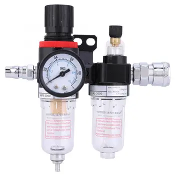 G1/4 Oil-Water Separator Filter with Quick Connector AFC2000 + AL2000 Air Supply Unit
G1/4 Oil-Water Separator Filter with Quick Connector AFC2000 + AL2000 Air Supply Unit