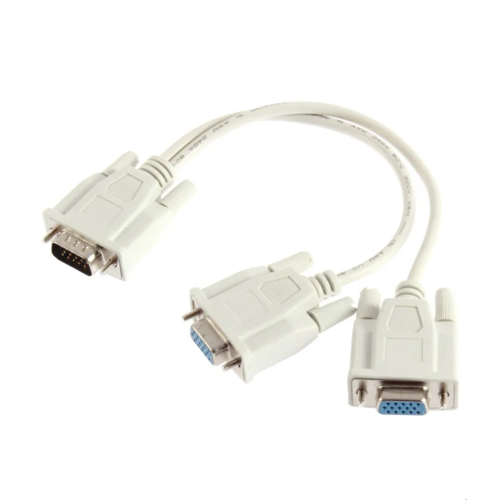 Newest 1 Male VGA to 2 Female VGA Splitter Cable 2 Way VGA SVGA Monitor Dual Video Graphic LCD TFT Y Splitter Cable Lead
Newest 1 Male VGA to 2 Female VGA Splitter Cable 2 Way VGA SVGA Monitor Dual Video Graphic LCD TFT Y Splitter Cable Lead