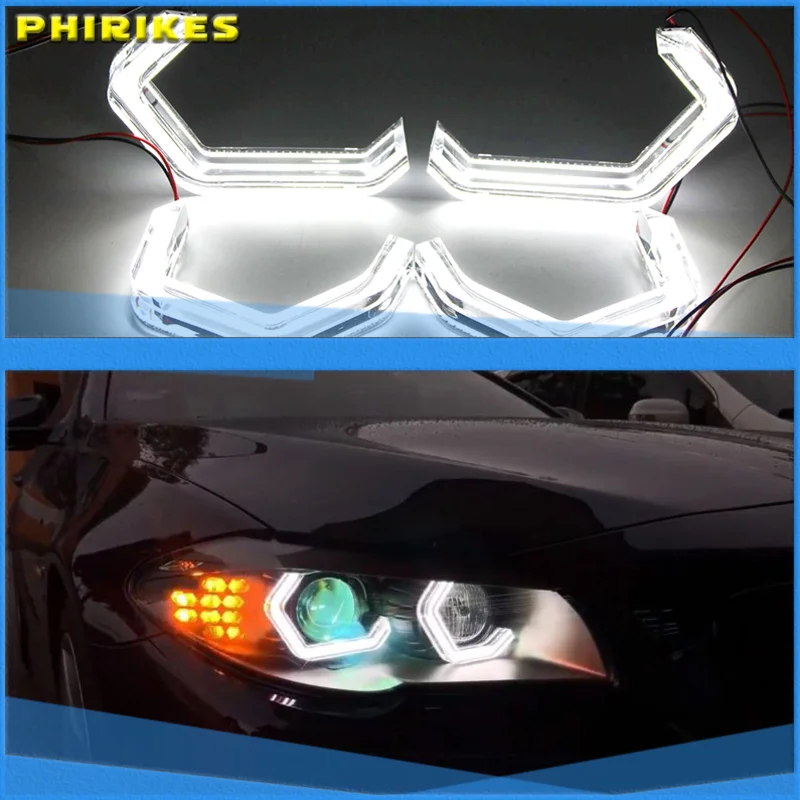 

4Pcs LED M4 Style Angel Eyes Halo Rings Car Light Running Lamps DRL For BMW X3 E83 F25 X5 E70 F15 F85 X6 E71 E72 Z4 E85 E86 E89