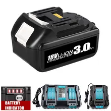 3.0Ah Li-ion Battery for Makita 18v Battery BL1840 BL1850 BL1830 BL1860B LXT 400 Rechargeable 18V Battery EU Plug
3.0Ah Li-ion Battery for Makita 18v Battery BL1840 BL1850 BL1830 BL1860B LXT 400 Rechargeable 18V Battery EU Plug