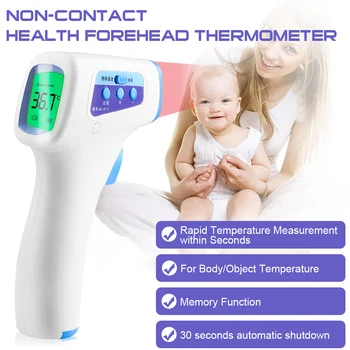 Digital Temperatur Thermometer IR Infrared Thermometer Baby Non-contact Forehead Temperature instruments
Digital Temperatur Thermometer IR Infrared Thermometer Baby Non-contact Forehead Temperature instruments