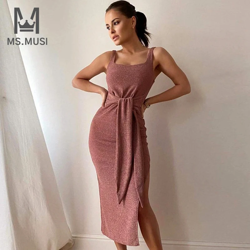 MSMUSI New Fashion Women Pink Strap Sleeveless Backless Lace Up Slit Belt Bodycon Midi Dress Sexy Party Dress Celebrity Vestido
MSMUSI New Fashion Women Pink Strap Sleeveless Backless Lace Up Slit Belt Bodycon Midi Dress Sexy Party Dress Celebrity Vestido