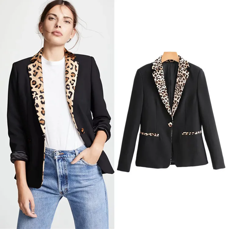 2018 Autumn New Style AliExpress WOMEN'S Coat Western Style Slim Fit Leopord Pattern Mixed Colors Suit
2018 Autumn New Style AliExpress WOMEN'S Coat Western Style Slim Fit Leopord Pattern Mixed Colors Suit