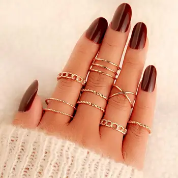 Vienkim New Trendy Geometric Gold Silver Color Ring Set Women Vintage Antique Twist Knuckle Finger Ring Party Fashion Jewelry 
Vienkim New Trendy Geometric Gold Silver Color Ring Set Women Vintage Antique Twist Knuckle Finger Ring Party Fashion Jewelry