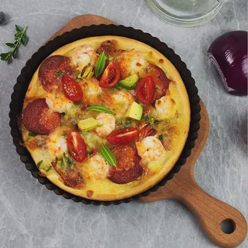 Behogar Tart Pan Non-Stick Round Fluted Flan Quiche Tart Pie Pan with Removable Loose Bottom Home Party Baking 8.66 inch
Behogar Tart Pan Non-Stick Round Fluted Flan Quiche Tart Pie Pan with Removable Loose Bottom Home Party Baking 8.66 inch
