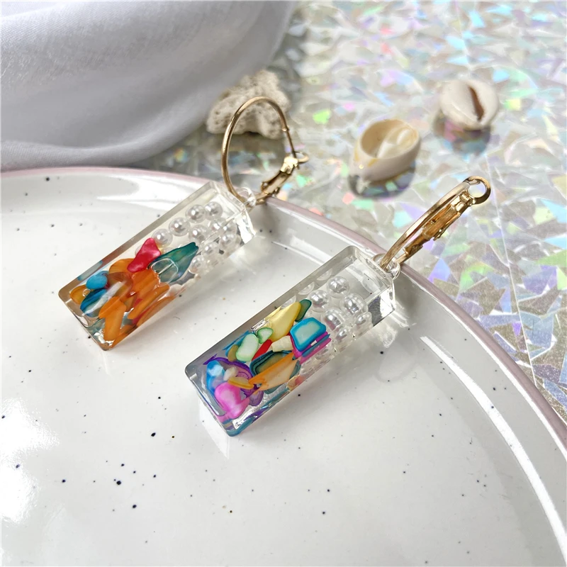 Korean Style Geometric Earrings For Women, 2020 Summer Pearl Colorful Natural Stones Square Earring, Female Fashion Statement
Korean Style Geometric Earrings For Women, 2020 Summer Pearl Colorful Natural Stones Square Earring, Female Fashion Statement