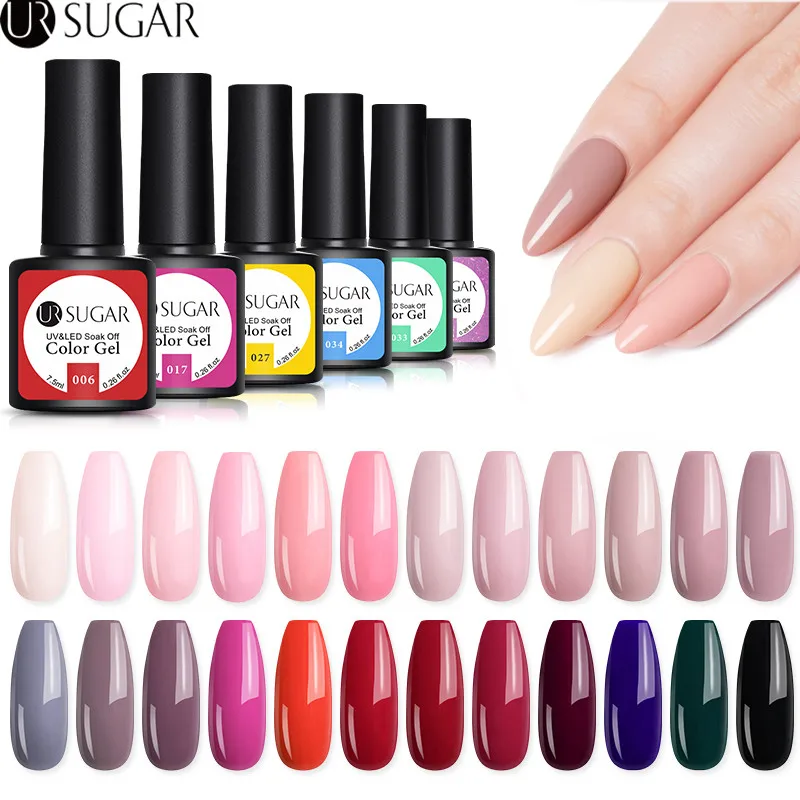 UR SUGAR 7.5ml Cheaper Price Color Gel Polish Nail Gel Varnish High Quality Soak Off UV LED Gel Polish No Wipe Top Base Coat
UR SUGAR 7.5ml Cheaper Price Color Gel Polish Nail Gel Varnish High Quality Soak Off UV LED Gel Polish No Wipe Top Base Coat