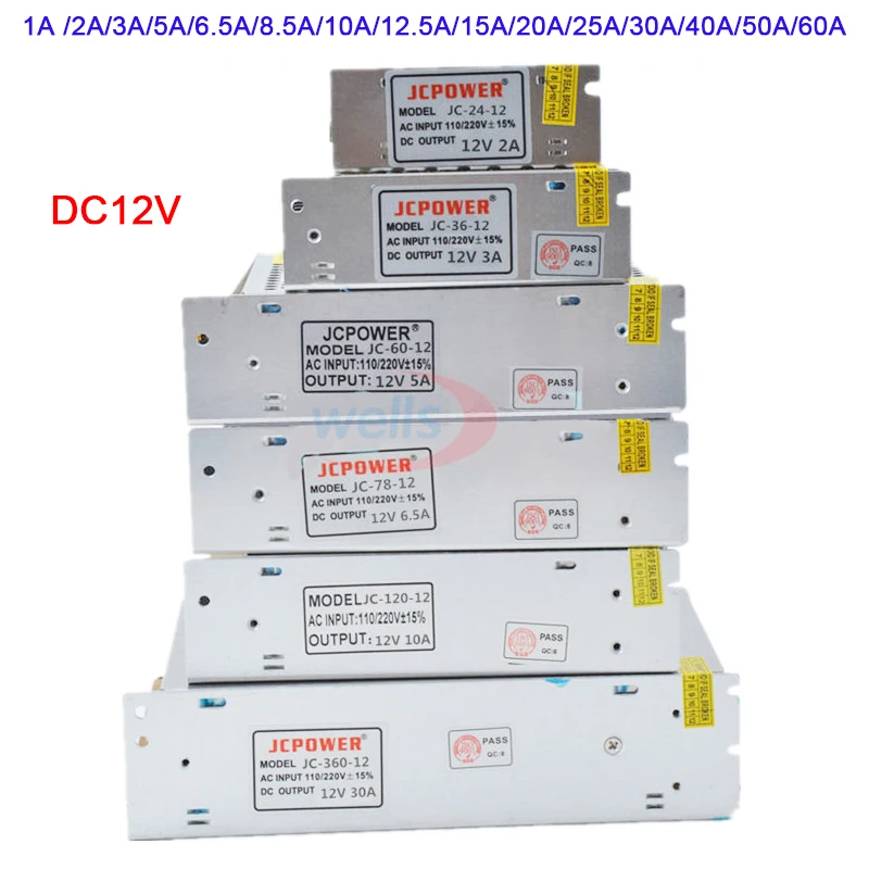 Wholesale DC12V Lighting LED Power Supply 1A /2A/3A/5A/8.5A/10A/12.5A/15A/20A/25A/30A/40A/50A/60A led lamp strip Transformers
Wholesale DC12V Lighting LED Power Supply 1A /2A/3A/5A/8.5A/10A/12.5A/15A/20A/25A/30A/40A/50A/60A led lamp strip Transformers