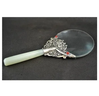 Old Decorated Handwork Jade Armoured Miao Silver Flower Usable Magnifying Glass
Old Decorated Handwork Jade Armoured Miao Silver Flower Usable Magnifying Glass