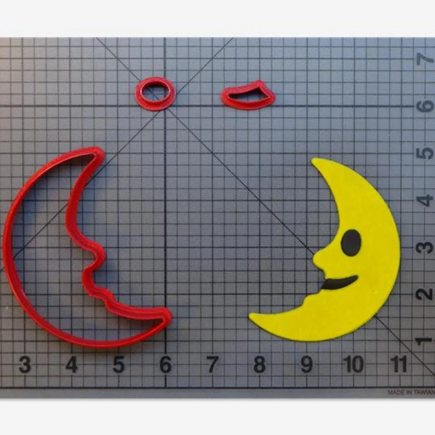 Smiley moon cookie cutter baking supplies cake icing decoration tool set 3D printing customization
Smiley moon cookie cutter baking supplies cake icing decoration tool set 3D printing customization
