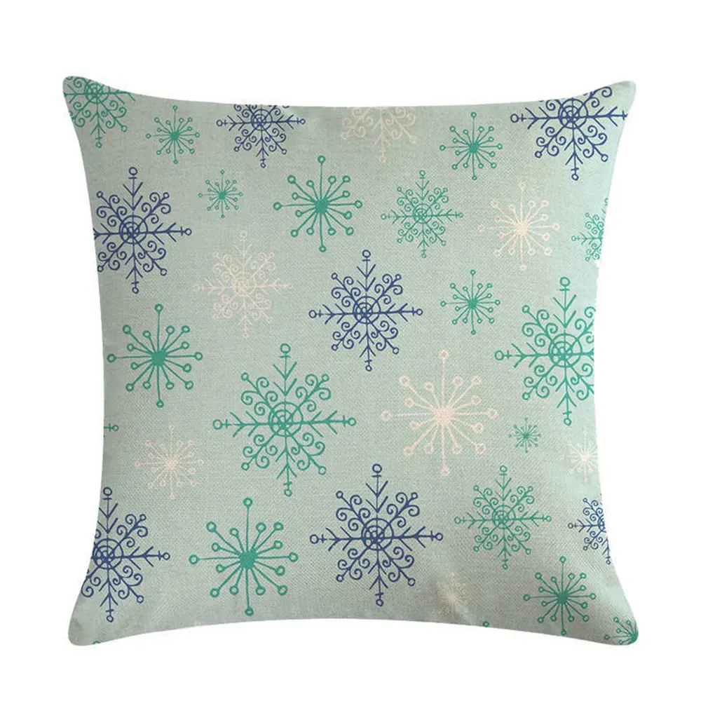 

Christmas snowflake shading Claus Linen Hug Pillowcase Cushion Cover H736