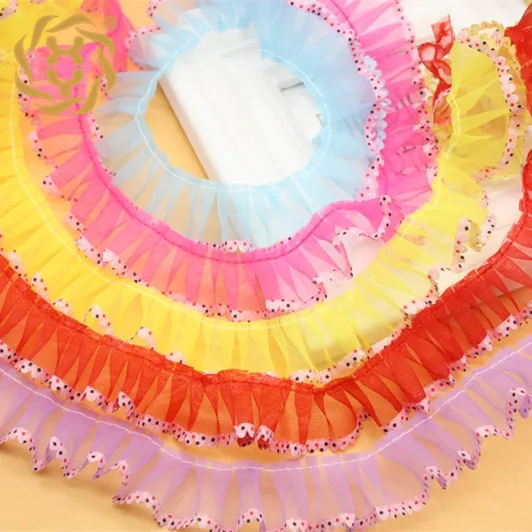 41Yards Pleated Lace Edge Trim Gathered Mesh Chiffon Ribbon Collar Applique For Garment Dress High Quality
41Yards Pleated Lace Edge Trim Gathered Mesh Chiffon Ribbon Collar Applique For Garment Dress High Quality