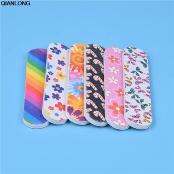 Nail Art Colorful 1Pcs Mini Cute Star Flower Dog Image Nails Files Art Tools Sand Board Grit Manicure Random Color