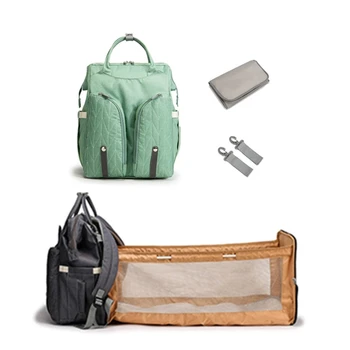 Baby Nappy Changing Bag Portable Folding Crib Diaper Backpack Stroller Straps 
Baby Nappy Changing Bag Portable Folding Crib Diaper Backpack Stroller Straps