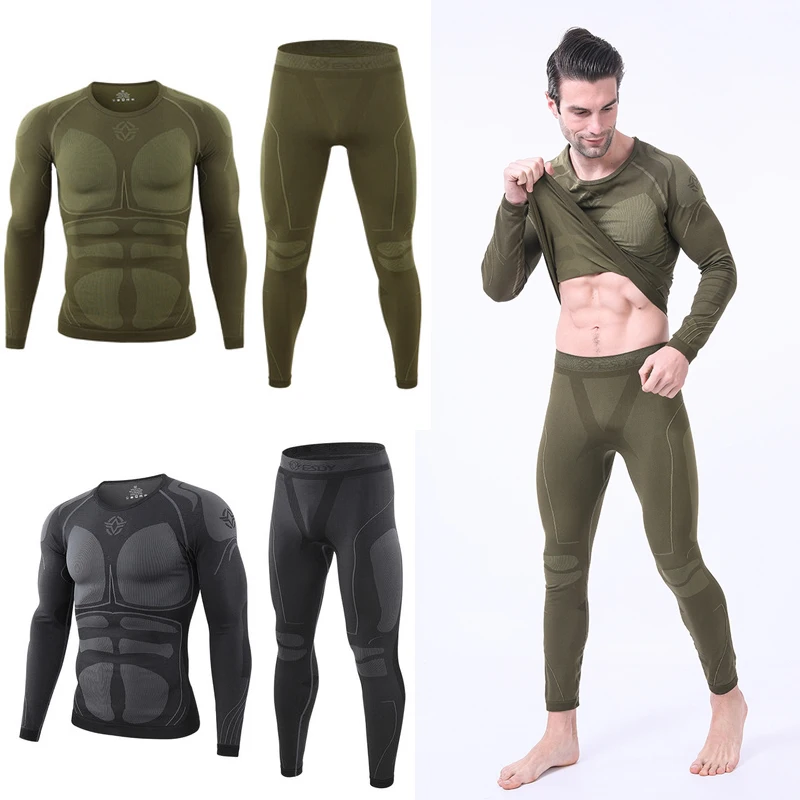 Men's Thermal Underwear Sets Men Long Johns Spring Autumn Shirt+Pants Men Tops Compression Quick Dry Thermo Hunting Base Layers
Men's Thermal Underwear Sets Men Long Johns Spring Autumn Shirt+Pants Men Tops Compression Quick Dry Thermo Hunting Base Layers