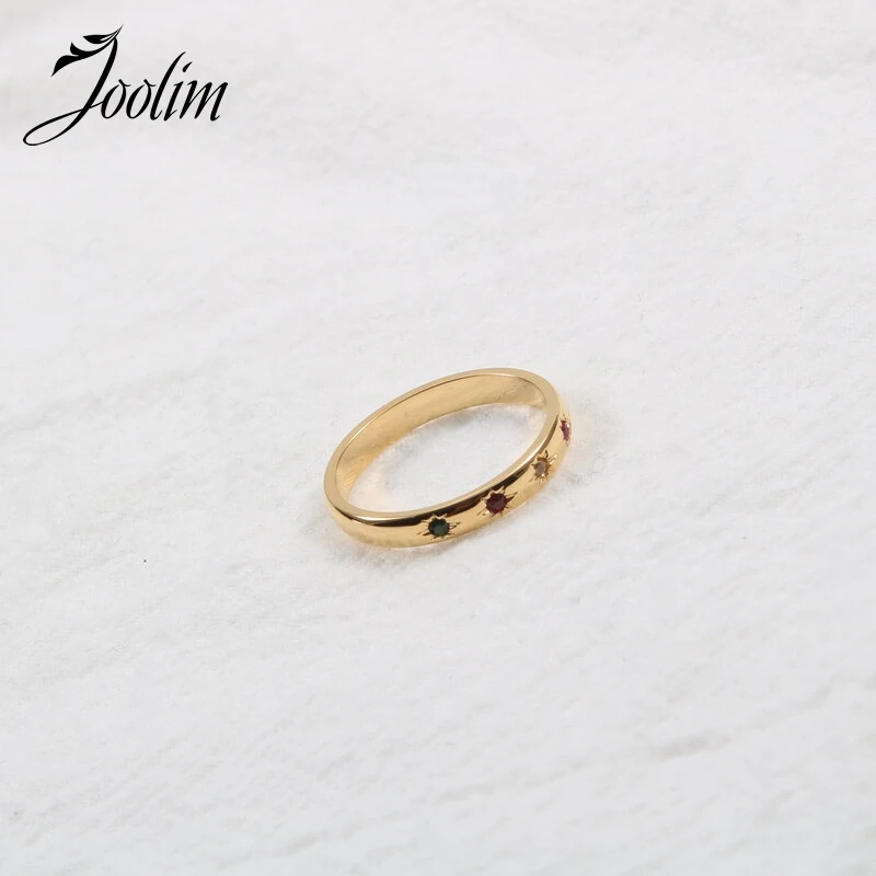 Joolim Jewelry Wholesale High End PVD Tarnish Free Luxury Fashion Coloured Glass Stainless Steel Ring for Women
Joolim Jewelry Wholesale High End PVD Tarnish Free Luxury Fashion Coloured Glass Stainless Steel Ring for Women