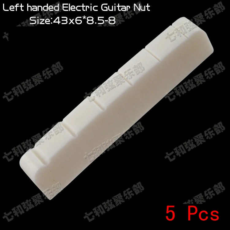 5 Pcs Bone Left handed 6 String Slotted Nuts For Electric Guitar / 43 x 6 x 8.5-8mm
5 Pcs Bone Left handed 6 String Slotted Nuts For Electric Guitar / 43 x 6 x 8.5-8mm