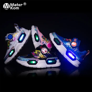 Size 28-37 Boys Led Light Up Shoes Girls USB Charge Luminous Sneakers Children Hook Loop Wear-resistant Glowing Casual Sneakers
Size 28-37 Boys Led Light Up Shoes Girls USB Charge Luminous Sneakers Children Hook Loop Wear-resistant Glowing Casual Sneakers
