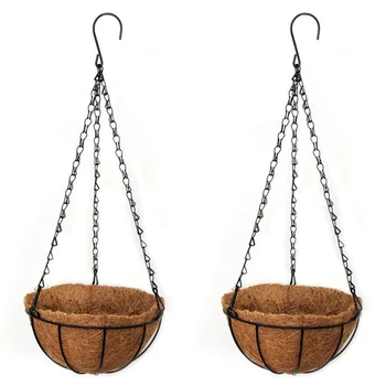 2 Pcs 10 Inch Hanging Coconut Vegetable Flower Pot Basket Liners Planter Garden Decor Iron Garden Flower & Planters Pots 
2 Pcs 10 Inch Hanging Coconut Vegetable Flower Pot Basket Liners Planter Garden Decor Iron Garden Flower & Planters Pots