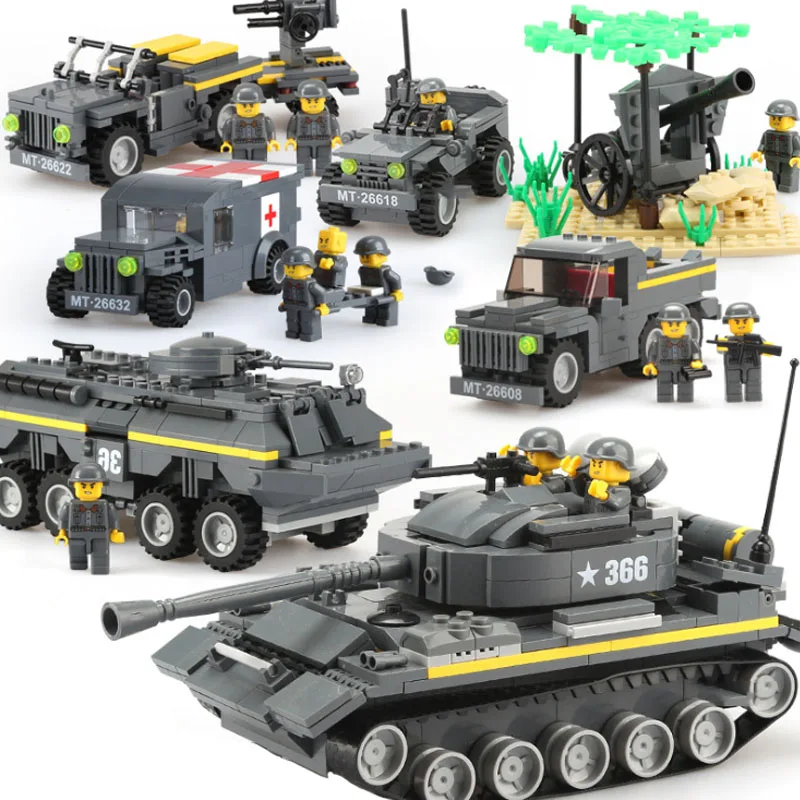 Military Tank world war2 Army figures Series Building Blocks Bricks Troops vehicle Model Compatible legoingly Children Gift Toys
Military Tank world war2 Army figures Series Building Blocks Bricks Troops vehicle Model Compatible legoingly Children Gift Toys