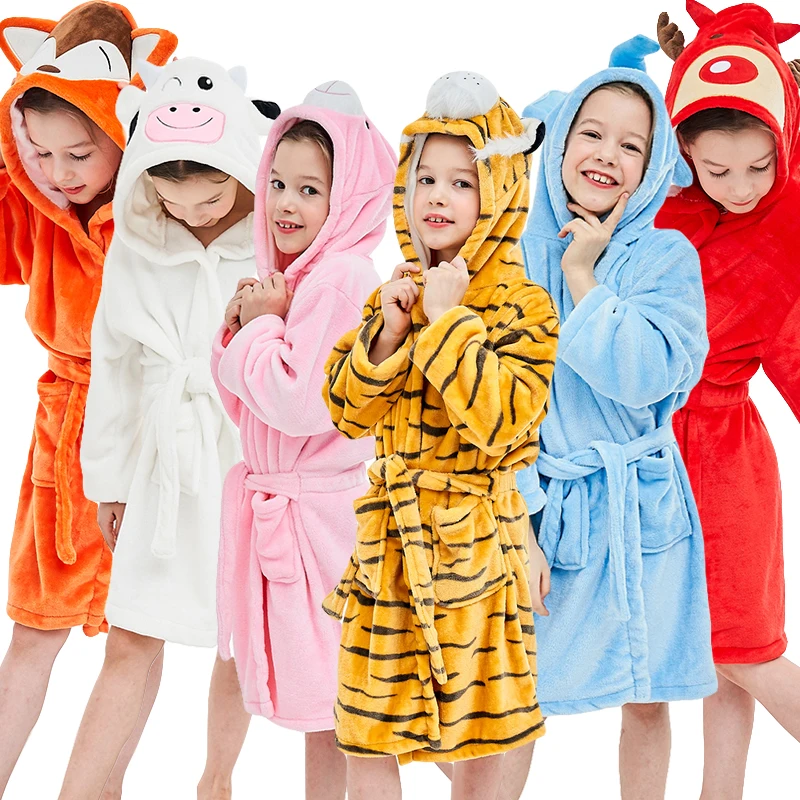 Kids Robes Bathrobe Flannel Cartoon Boys Girls Unicorn Pajamas Animal Hooded Bath Towel Baby Nightwear Children Sleepwear Robes
Kids Robes Bathrobe Flannel Cartoon Boys Girls Unicorn Pajamas Animal Hooded Bath Towel Baby Nightwear Children Sleepwear Robes