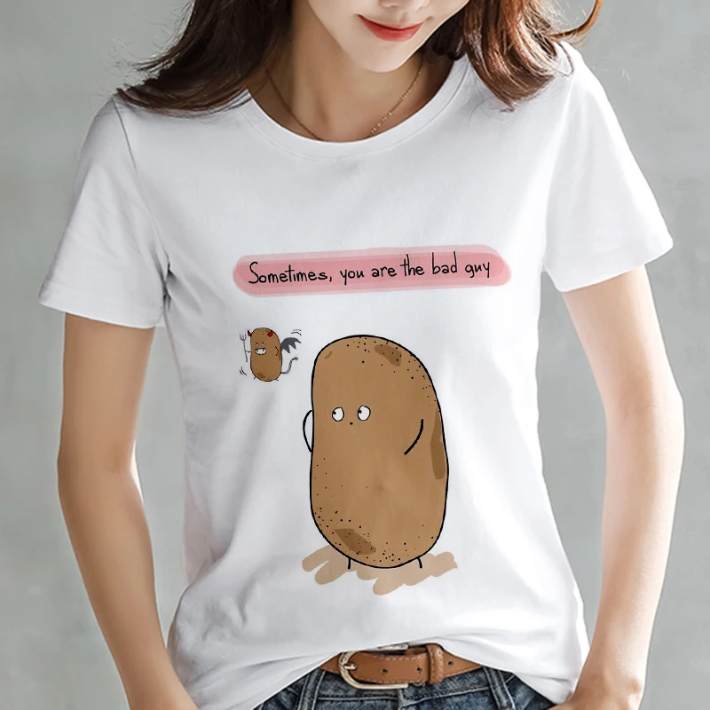 New summer cute t shirt women fashion Potato philosophy Harajuku Short Sleeve t-shirt White Thin section Tshirt Tops clothing
New summer cute t shirt women fashion Potato philosophy Harajuku Short Sleeve t-shirt White Thin section Tshirt Tops clothing