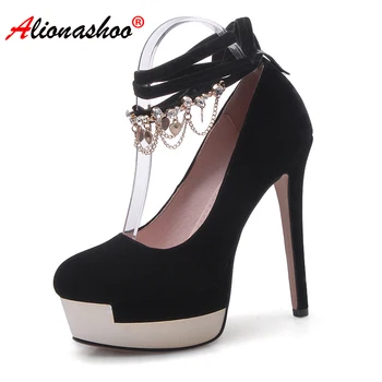 2019 Extreme High Heels metal Platform Women Shoes black Party Office Lady Pumps Round Toe Sexy chains Stiletto Thin Heels 
2019 Extreme High Heels metal Platform Women Shoes black Party Office Lady Pumps Round Toe Sexy chains Stiletto Thin Heels