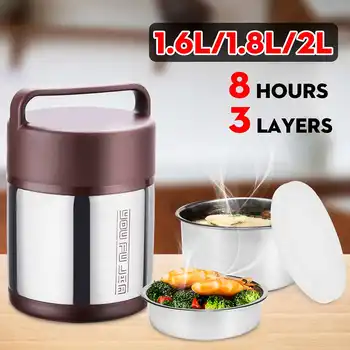 Vacuum Insulated Lunch Boxes Stainless Steel Bento Thermal Picnic Camping Portable Picnic School Kid Jar Hot Cold Food Container
Vacuum Insulated Lunch Boxes Stainless Steel Bento Thermal Picnic Camping Portable Picnic School Kid Jar Hot Cold Food Container