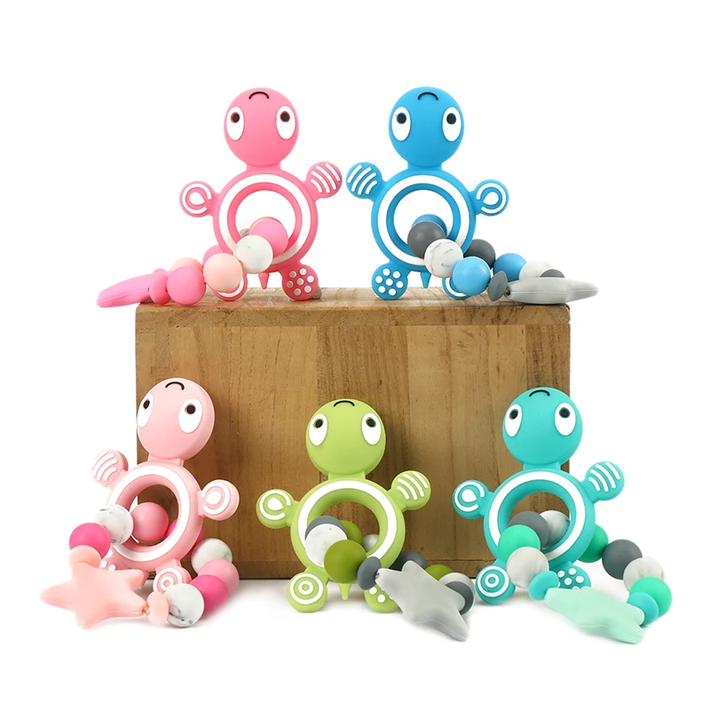 New Style Silicone Teether Silicone Bracelet Silicone beads Turtle Teether Food Grade Silicone Teether Food Grade Silicone Toys
New Style Silicone Teether Silicone Bracelet Silicone beads Turtle Teether Food Grade Silicone Teether Food Grade Silicone Toys