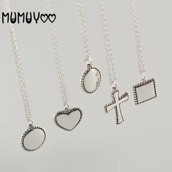 S925 silver new simple retro necklace charm cross round pendant square heart-shaped silver pendant lock women's necklace jewelry
S925 silver new simple retro necklace charm cross round pendant square heart-shaped silver pendant lock women's necklace jewelry