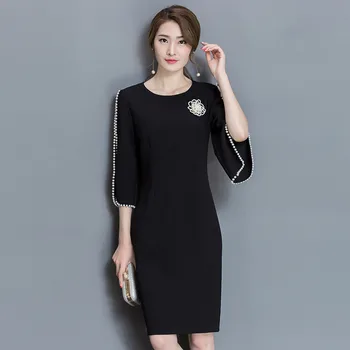 2020 Spring Summer OL Black Dress Women Elegant Beading Bodycon Dresses Casual Vestidos Plus Size Women Clothing WXF597
2020 Spring Summer OL Black Dress Women Elegant Beading Bodycon Dresses Casual Vestidos Plus Size Women Clothing WXF597