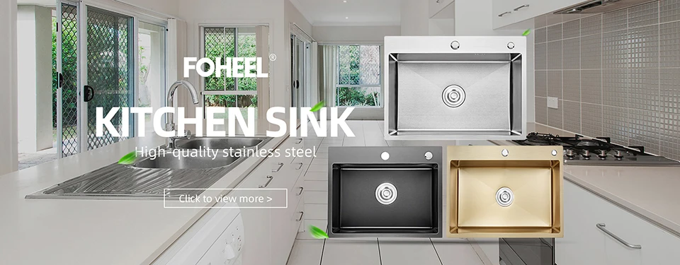 FOHEEL кухонная раковина, кухонная столешница, утопленный откидной крышкой из нержавеющей стали, мусорный бак FKS49 FOHEEL кухонная раковина, кухонная столешница, утопленный откидной крышкой из нержавеющей стали, мусорный бак FKS49