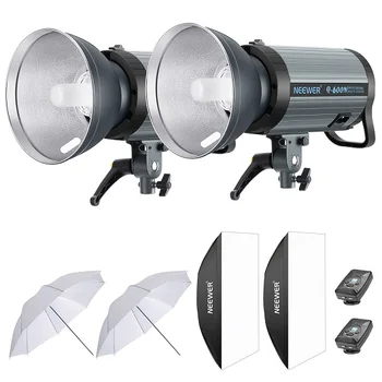 Neewer 1200W Studio Strobe Flash Photography Lighting Kit:(2) 600W Monolight with 2.4G Wireless Trigger,(2) Lampshade(2) Softbox
Neewer 1200W Studio Strobe Flash Photography Lighting Kit:(2) 600W Monolight with 2.4G Wireless Trigger,(2) Lampshade(2) Softbox