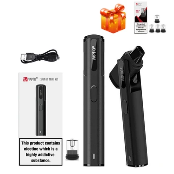 Spinnable drip tip Original Vaptio Spin IT vape Kit with 650mAh built in battery 15W 1.8ml tank starter Electronic cigarette kit
Spinnable drip tip Original Vaptio Spin IT vape Kit with 650mAh built in battery 15W 1.8ml tank starter Electronic cigarette kit