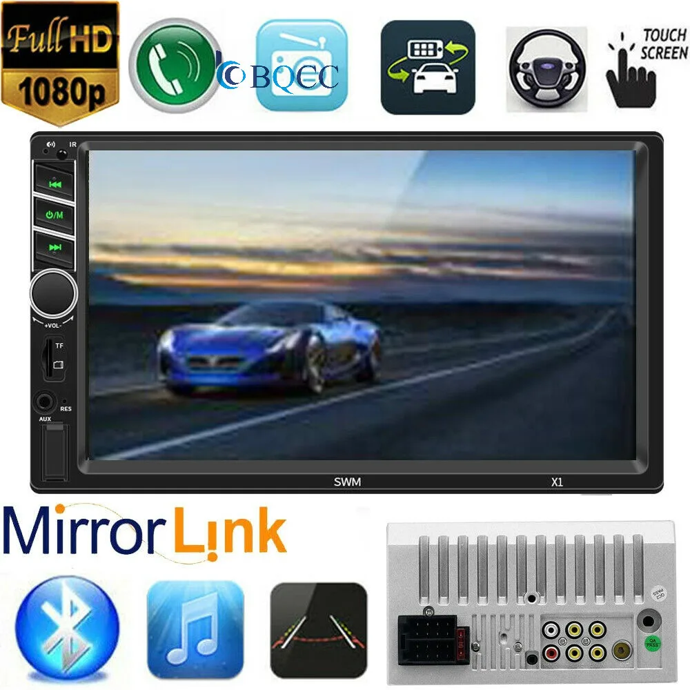 7 "2 Din сенсорный экран автомобиля стерео MP5 плеер FM Радио BT/AUX/USB пульт