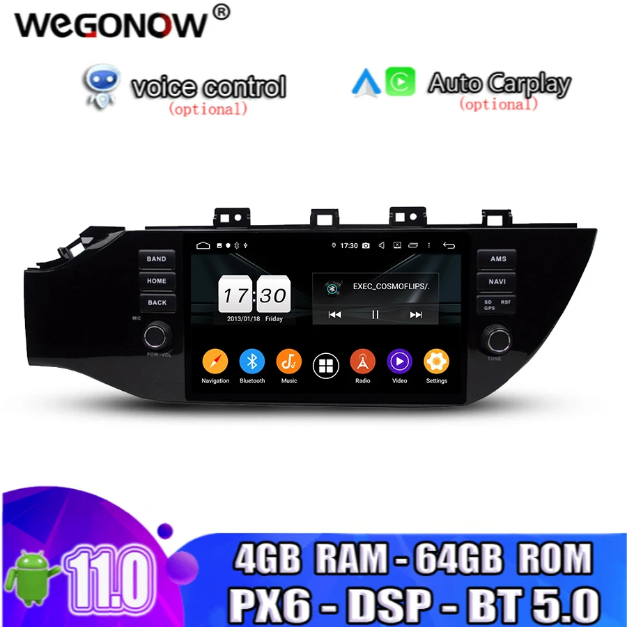 Автомобильный DVD-плеер DSP IPS 9 дюймов Android 11 0 Восьмиядерный 64 Гб ROM Bluetooth 5 Wifi GPS Glonass Map