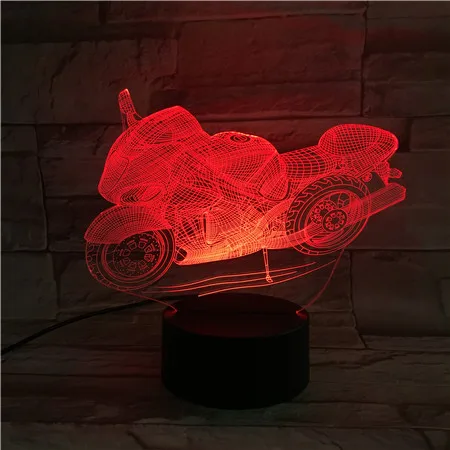 Motorcycle 3D Lamp Novel Gift for Infant Multi-color with Remote Wonderful Decorative for Room Led Night Light Lamp Hologram
Motorcycle 3D Lamp Novel Gift for Infant Multi-color with Remote Wonderful Decorative for Room Led Night Light Lamp Hologram