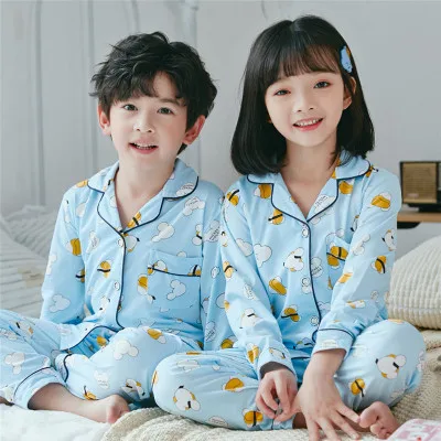 Girls Long Sleeve Spring And Autumn-GIRL'S Boy Long-sleeved Cardigan Homewear Set Summer Thin CHILDREN'S Pajamas BOY'S
Girls Long Sleeve Spring And Autumn-GIRL'S Boy Long-sleeved Cardigan Homewear Set Summer Thin CHILDREN'S Pajamas BOY'S