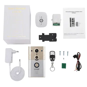Household Wireless Remote Control Electronic Visible HD 720P Video Picture 1/4 COMS 1 Mega-Pixels 12V/1A Wi-Fi Smart Doorbell
Household Wireless Remote Control Electronic Visible HD 720P Video Picture 1/4 COMS 1 Mega-Pixels 12V/1A Wi-Fi Smart Doorbell