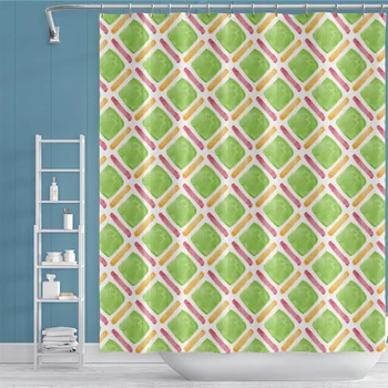 Decorative Geometric Shower Curtains Bathroom Curtain Geometric Fabric Waterproof Polyester Home Textile with Hooks 
Decorative Geometric Shower Curtains Bathroom Curtain Geometric Fabric Waterproof Polyester Home Textile with Hooks