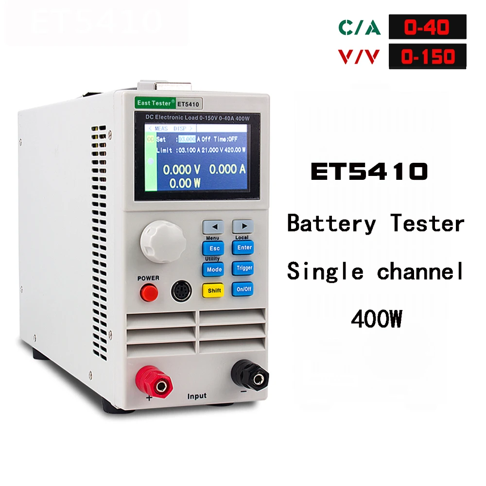 Newest 400W 150V 40A ET5410 Load Professional Programmable DC Electrical Load Digital Control DC Load Electronic Battery Tester
Newest 400W 150V 40A ET5410 Load Professional Programmable DC Electrical Load Digital Control DC Load Electronic Battery Tester