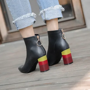 GPOKHDS 2020 women ankle boots soft Cow leather pointed toe winter short plush zippers high heels female boots size 42
GPOKHDS 2020 women ankle boots soft Cow leather pointed toe winter short plush zippers high heels female boots size 42
