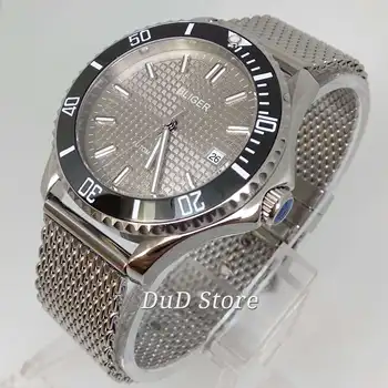 BLIGER 40mm Luxury Type Mechanical Men Watch Grey Dial Sapphire Glass Rotating black and white Bezel Steel Band MIYOTA Movement
BLIGER 40mm Luxury Type Mechanical Men Watch Grey Dial Sapphire Glass Rotating black and white Bezel Steel Band MIYOTA Movement