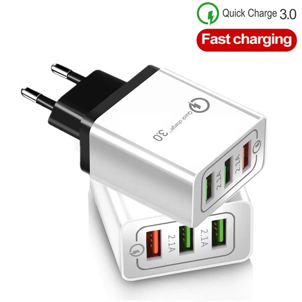 High Quality 5V/3A USB Charger Quick Charge 3.0 3 Port EU/US Mobile Phone Charger/Wall Chargers for iphone Xiaomi Samsung Huawei
High Quality 5V/3A USB Charger Quick Charge 3.0 3 Port EU/US Mobile Phone Charger/Wall Chargers for iphone Xiaomi Samsung Huawei