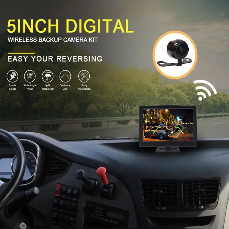 800*480 Car 5 Inch Wireless Stand Alone Monitor With 16mm Wide Angle Camera DC6-30V PC6070 HD Camera Digital Wireless Monitor
800*480 Car 5 Inch Wireless Stand Alone Monitor With 16mm Wide Angle Camera DC6-30V PC6070 HD Camera Digital Wireless Monitor