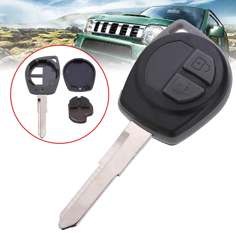1pcs Car Key Fob Shell Cover 2 Button Remote Key Case Replacement For SUZUKI Grand Vitara Swift Liana
